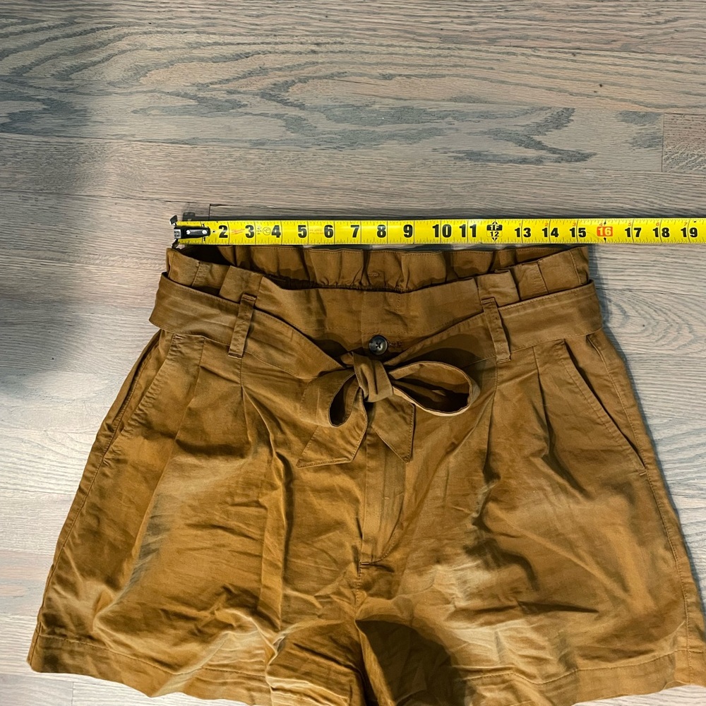 Madewell Linen Cotton Paper Bag Waist High Rise Shorts - Picture 6 of 6